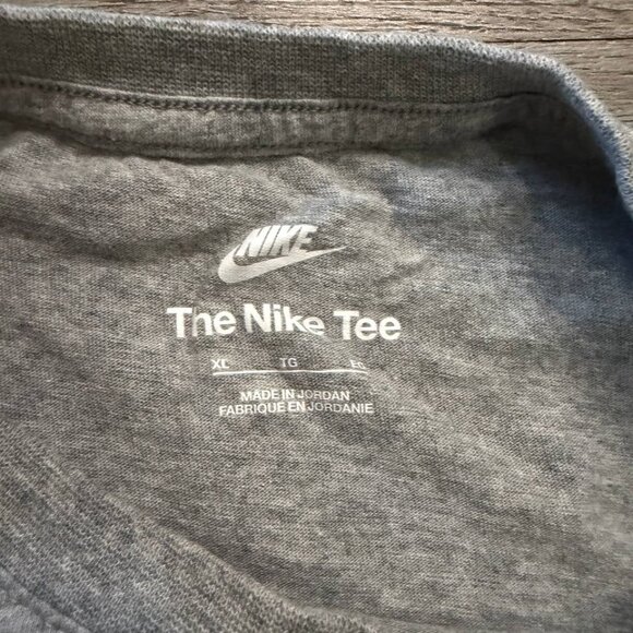 Nike “Just Do It” Logo Gray T-Shirt Men’s Size XL Cotton Blend - Picture 4 of 8